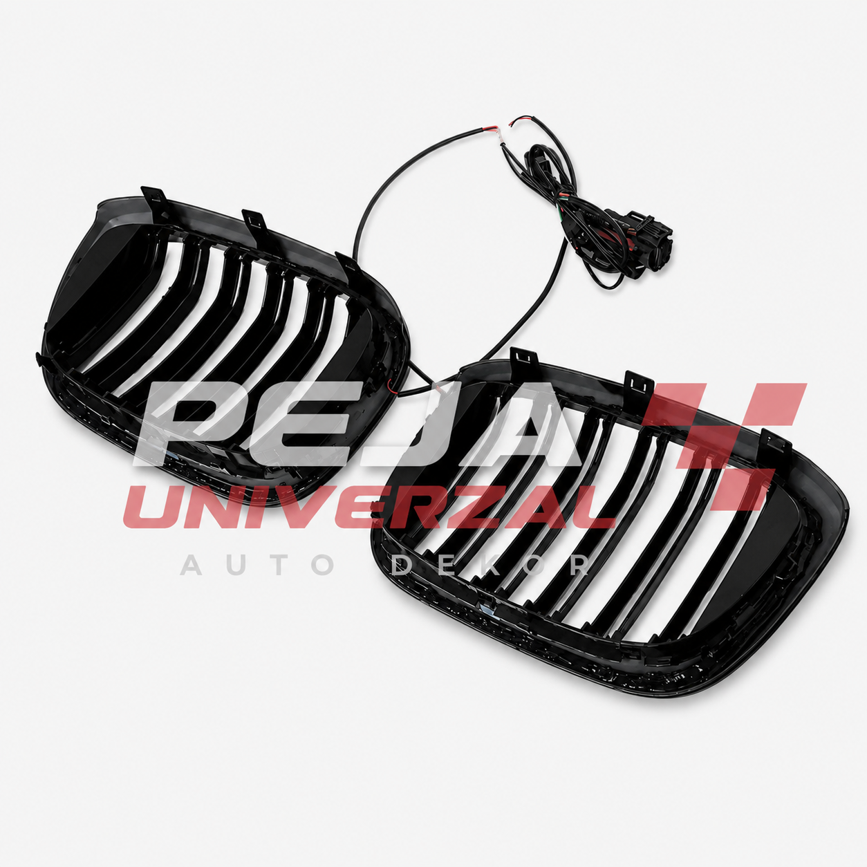 Grilla Led LED për BMW X3 G01 / X4 G02 2017-2020 Double Stripe Piano Black