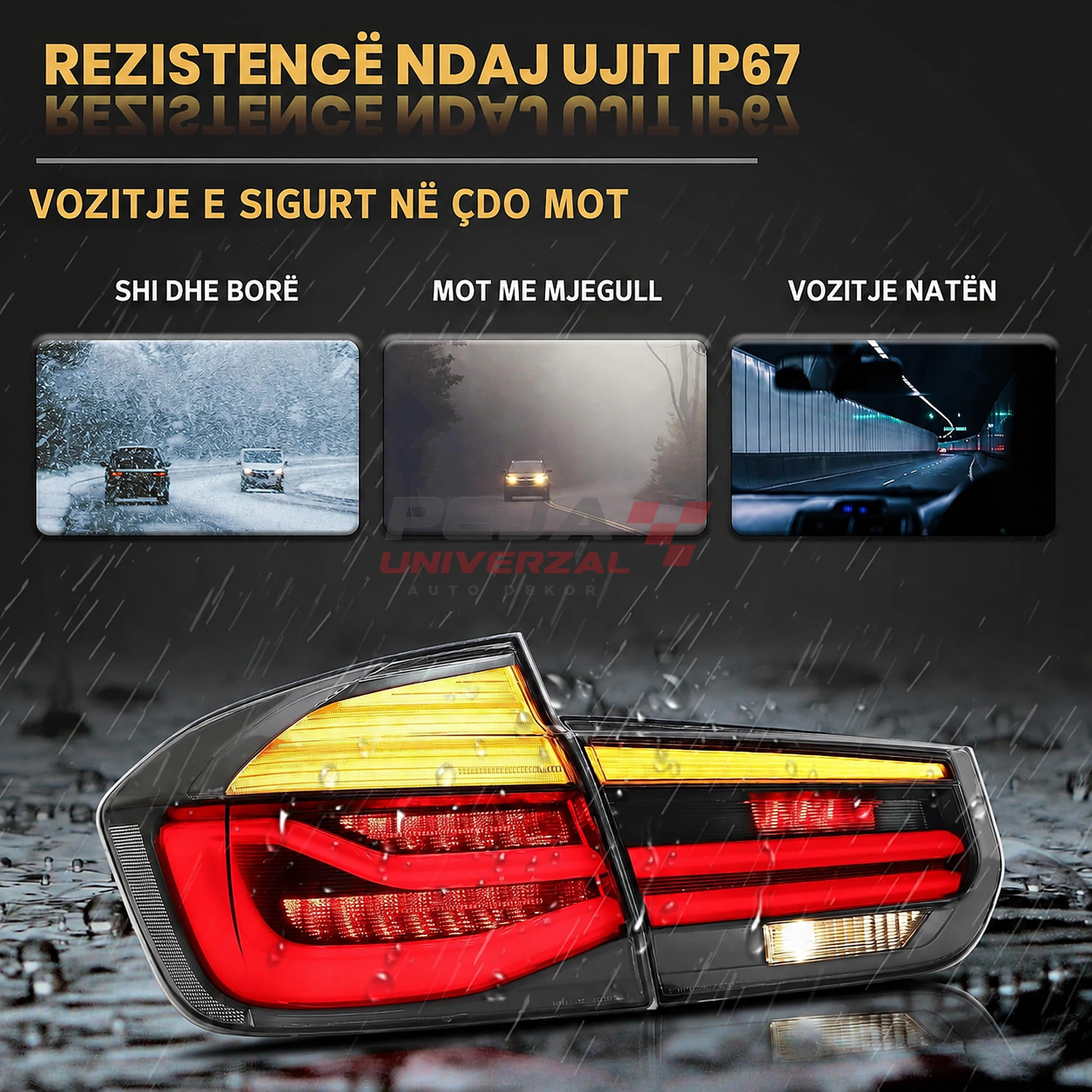 Drita të Pasme BMW Seria 3 F30 – Smoked Blackout Plug & Play
