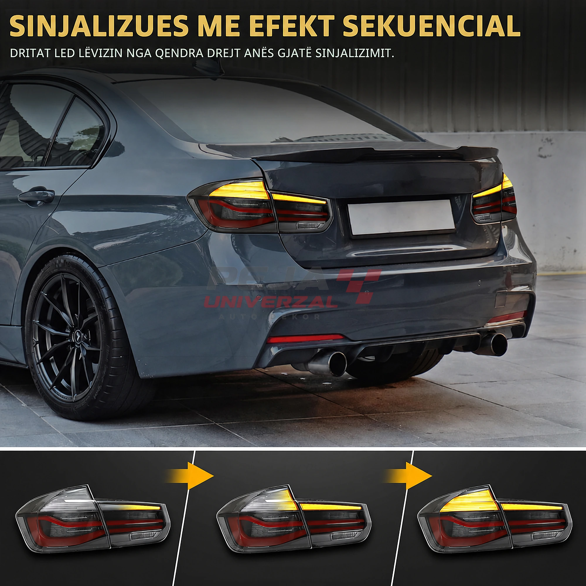 Drita të Pasme BMW Seria 3 F30 – Smoked Blackout Plug & Play